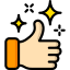 ikonka thumbs up značící spokojenost