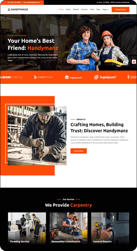 Remodeler contractor website designed to convert visitors into clients — Get2Leads portfolio example.